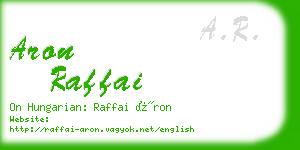 aron raffai business card